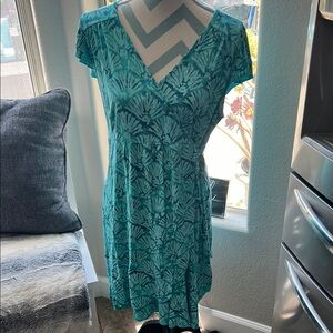 ❤️Fresh Produce Blue Flutter Sleeve Midi Dress